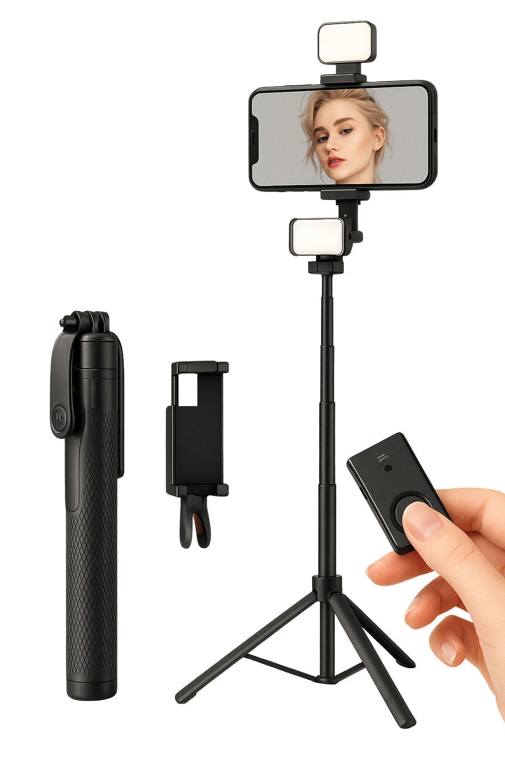 4-in-1 Tripod Stabilizer with Bluetooth Remote