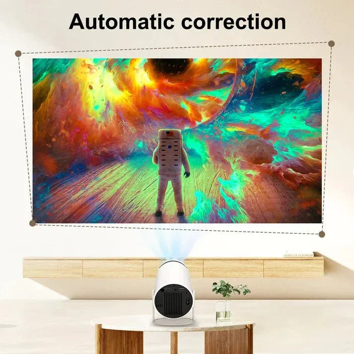 Smart Home Projector with Wi-Fi 6 and Auto Adjustment